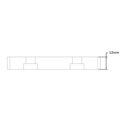 32-4590W-0 MODULAR SOLUTIONS FOOT & CASTER CONNECTING PLATE 45MM X 90MM FLAT NO HOLES